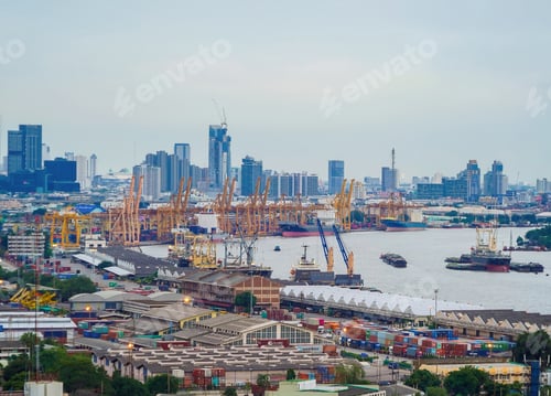 Preview: Bangkok downtown, Thailand in urban city in Asia.