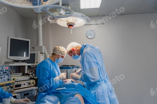 Preview: Lipofilling procedure by 2 surgeons performing blepharoplasty in medical clinic