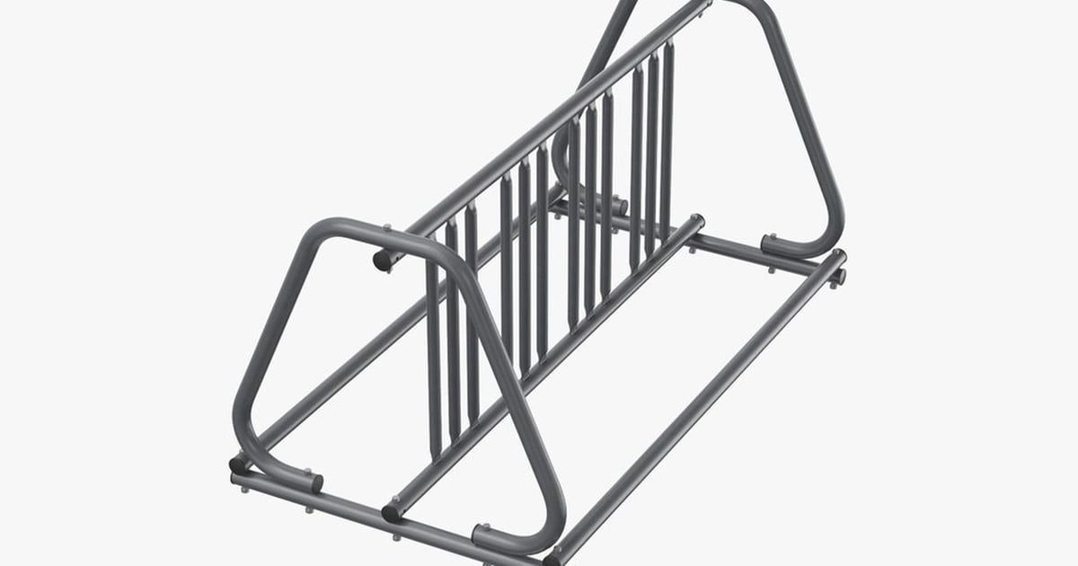 Urban Bike Rack, Double Sided 3D, Incl. Bicycle & cycle - Envato