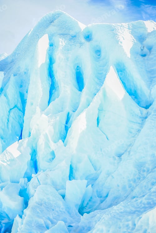 Preview: Close-up of Perito Moreno glacier located in Patagonia, Argentina. Vertical shot