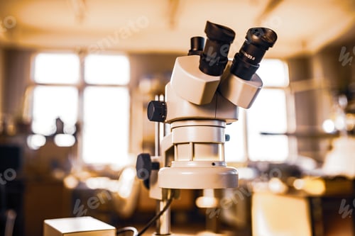 Preview: Modern microscope in workshop laboratory