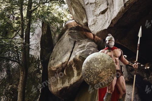 Preview: Strong Roman warrior on nature