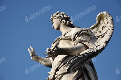 Preview: Angel with the Nails. Statue on the Ponte Sant' Angelo bridge, Rome
