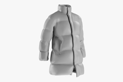 Preview: Men's Winter Puffer Coat - Base Mesh