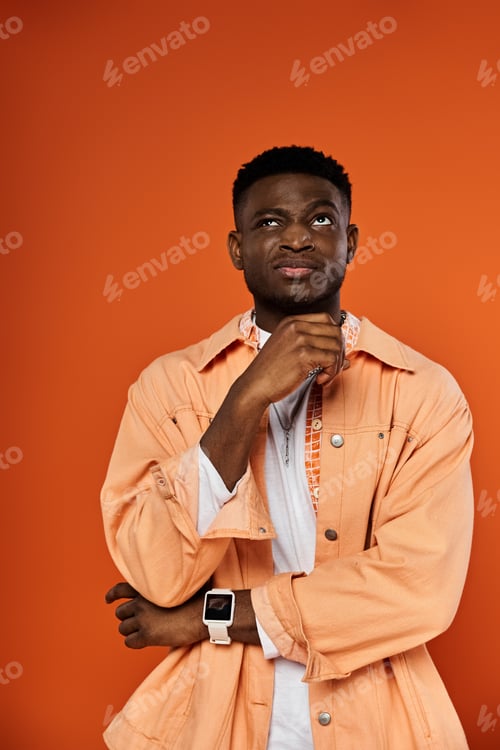 Preview: Stylish African American Man Contemplating