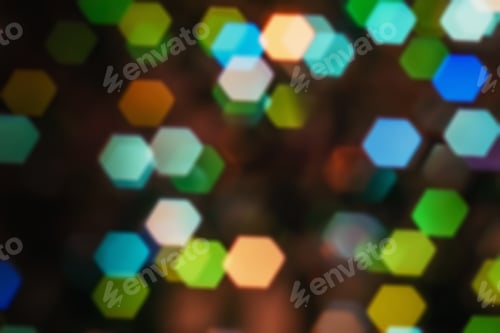 Preview: Background Abstract- Bokeh Blurry. Defocused- Festive Party. New Year- Beautiful Spark.