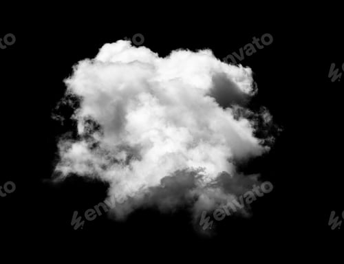 Preview: white clouds on black background