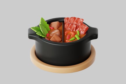 Предпросмотр: Горячая кастрюля с бульонами