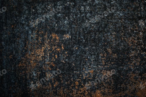 Preview: Black background of metal sheet with rust and soot.