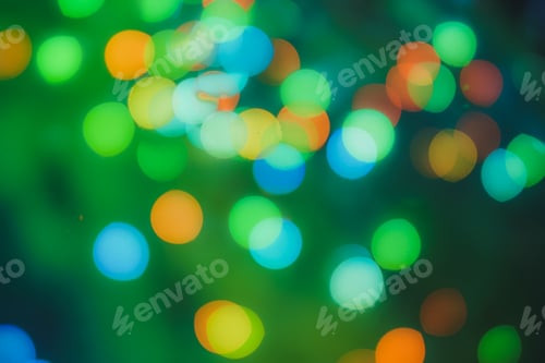 Preview: Abstract Outline Of Light- Colored Circles Bokeh. Blurred Background