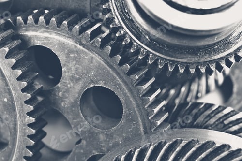 Preview: Close-up view of stack of gears