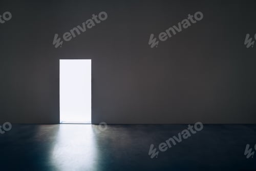 Preview: Light door in dark room