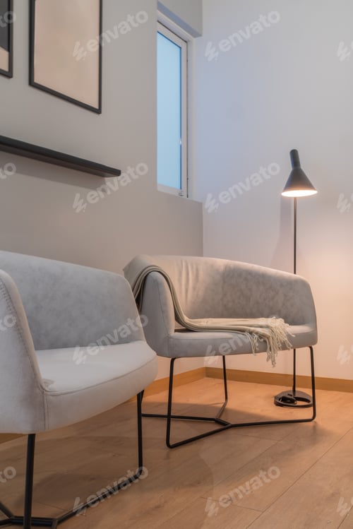 Preview: Two Modern Chairs in Minimalist Interior