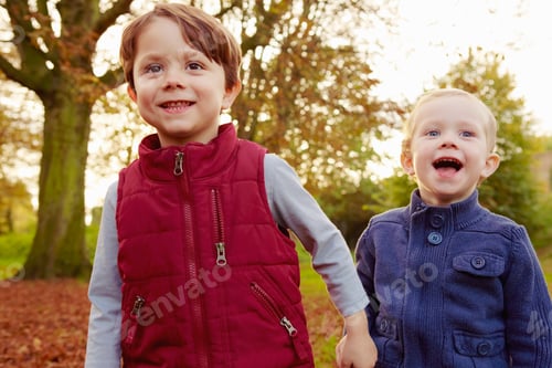 Preview: Brothers in park, holding hands