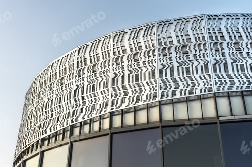 Preview: Upper semicircular part of the Scandinavian style building free space