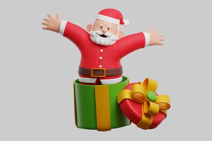 Preview: Santa in present box