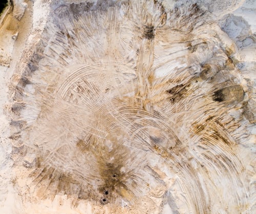 Preview: Aerial view of sandy quarry surface