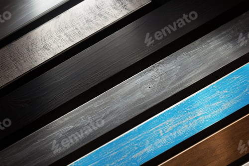 Preview: wooden board at black background