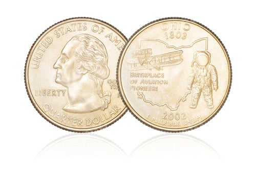 Preview: Quarter dollar isolated
