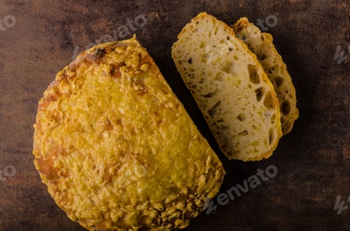 Preview: Cheese bread in oven