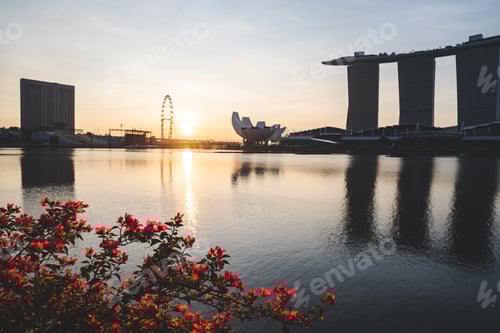 Preview: Singapore city skyline with modern skyscraper architecture building for financial business