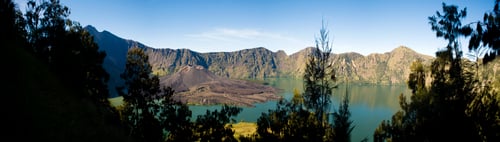 Preview: Panoramic Photo of Mount Rinjani on Lombok, the Second Highest Volcano in Indonesia, Asia