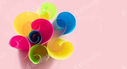 Preview: Abstract blue, pink, green, yellow pastel paper color for background