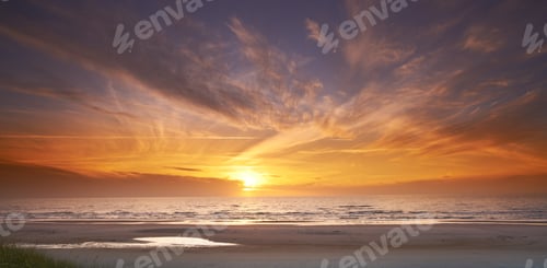 Preview: Sunset at the beach - the westcoast of Jutland, Denmark
