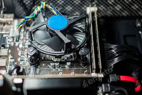Preview: Computer Motherboard with Cooling Fan