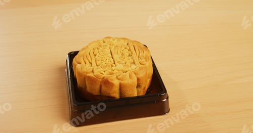 Preview: Traditional chinese moon cake for mid autumn festival