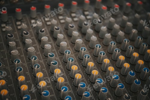 Preview: Audio Mixer with Colorful Knobs