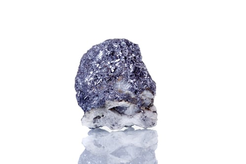 Preview: macro mineral stone Galena on a white background