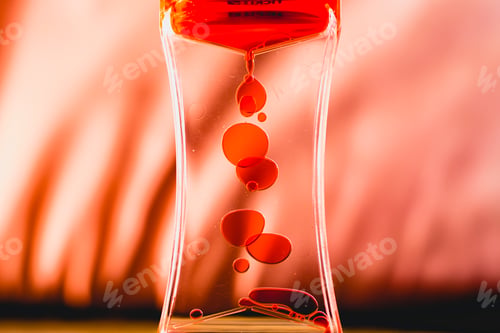 Preview: Red drops similar to blood falling in water.