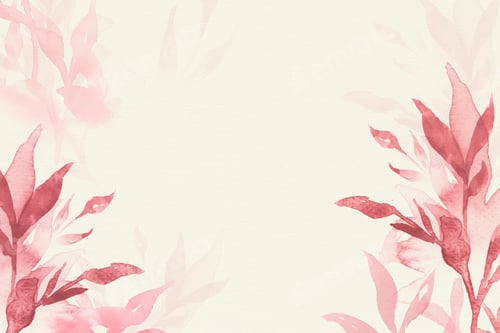 Preview: Pink watercolor leaf background aesthetic spring season