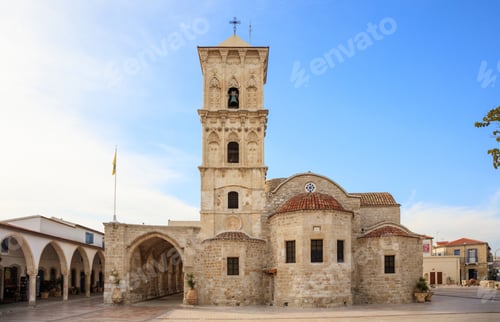 Preview: Saint Lazarus, an orthodox church under blue sky with few clouds, at Larnaca, Cyprus.