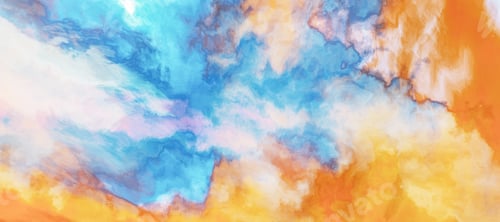 Preview: Abstract watercolor art painting. Colorful creative background