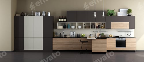Preview: Modern kitchen with full accessories