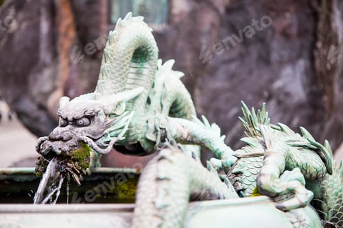 Preview: Dragon headed fountain near Rinnoji Temple in Nikko