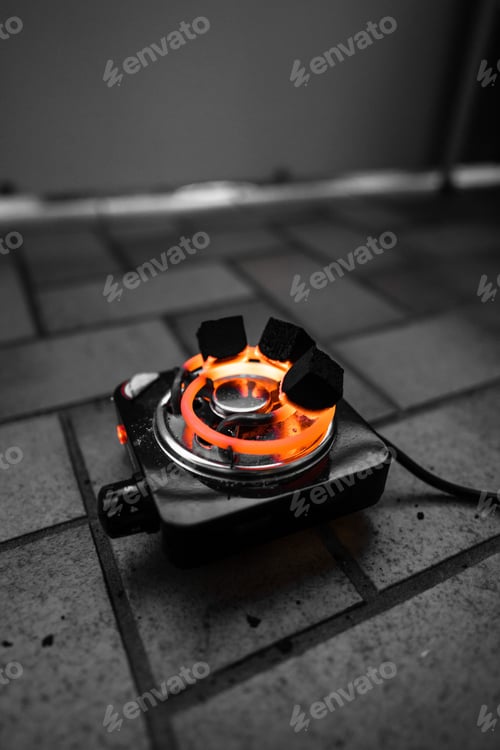 Preview: Vertical shot of a coal burner
