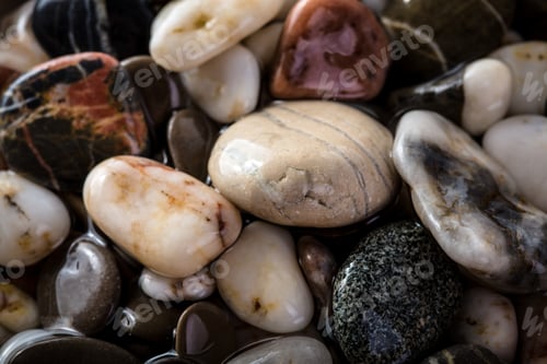 Preview: Sea Pebble, Sea Stones Background, Beach Rocks. Background From Sea Stones For Design. Abstract