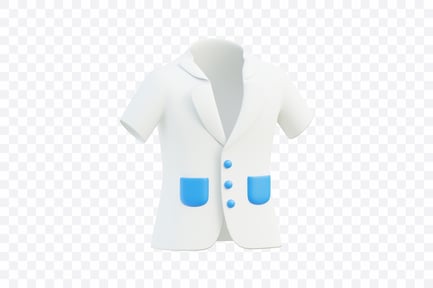 Visualização: Jaleco de laboratório