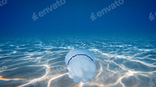 Preview: Big Jellyfish swim underwater in the ocean