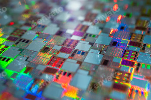 Preview: Silicon wafer for manufacturing semiconductor of integrated circuit.