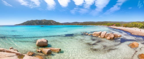 Preview: Captivating view of beach of Santa Giulia resort.