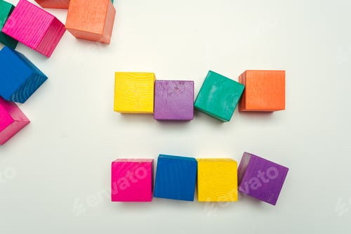 Preview: wooden blocks on the table