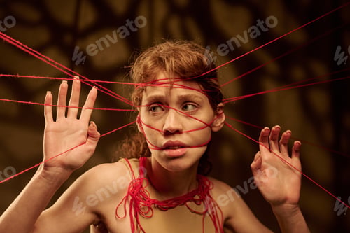 Preview: Scared Woman with Sharp Threads