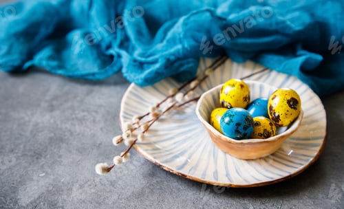 Preview: Colorful Easter Quail eggs