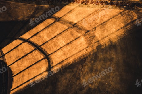 Preview: shadows from the lattice in a mysterious corridor in the old room