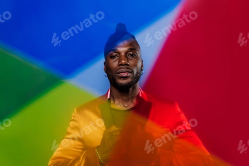 Preview: Artistic portrait with gel lights