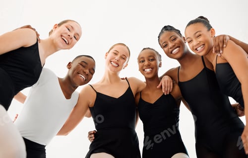 Preview: Shot of a group of ballet dancers laughing together